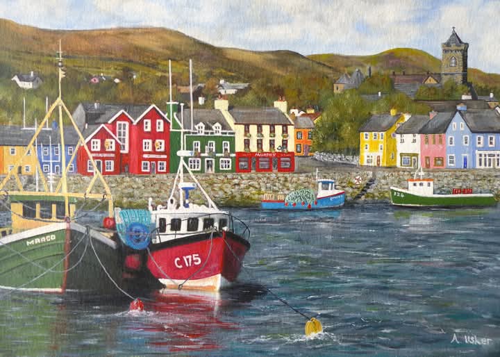 Fishing Village in Oils