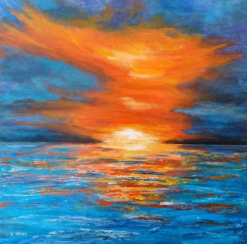 Acrylic panting titled The Passing Storm